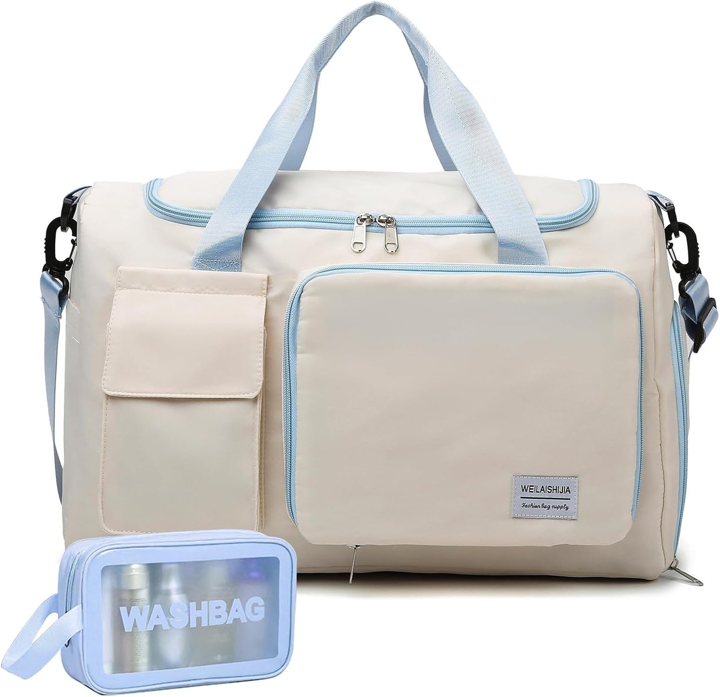 Small Gym Bag for Women, Travel Duffle Bag Carry On Weekender Bag with Shoe Compartment - Colors A