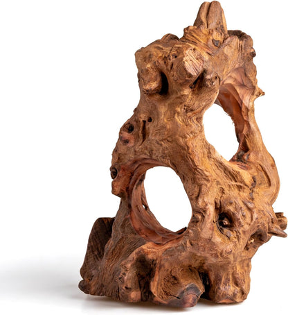 Porous Natural Driftwood for Aquarium, Aquascaping Driftwood with Holes, Hand-Selected Tunnels & Hideouts, Aquascaping Hardscape, Terrarium Reptile Décor, No Paint or Resin (12-16" (30-40 cm))