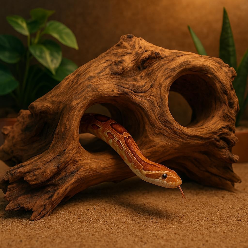 Porous Natural Driftwood for Aquarium, Aquascaping Driftwood with Holes, Hand-Selected Tunnels & Hideouts, Aquascaping Hardscape, Terrarium Reptile Décor, No Paint or Resin (12-16" (30-40 cm))