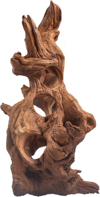 Porous Natural Driftwood for Aquarium, Aquascaping Driftwood with Holes, Hand-Selected Tunnels & Hideouts, Aquascaping Hardscape, Terrarium Reptile Décor, No Paint or Resin (12-16" (30-40 cm))