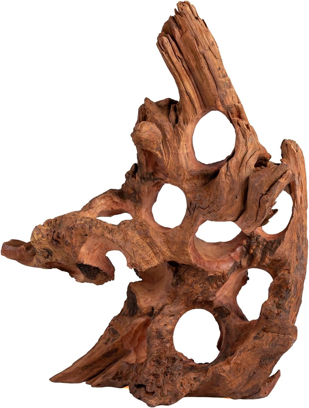 Porous Natural Driftwood for Aquarium, Aquascaping Driftwood with Holes, Hand-Selected Tunnels & Hideouts, Aquascaping Hardscape, Terrarium Reptile Décor, No Paint or Resin (12-16" (30-40 cm))