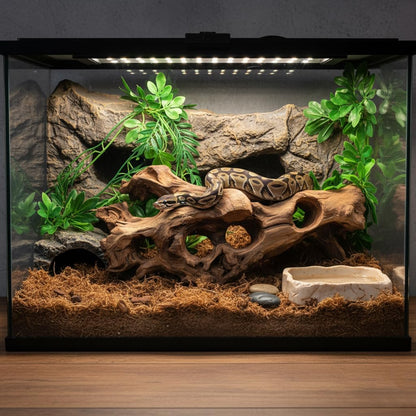 Porous Natural Driftwood for Aquarium, Aquascaping Driftwood with Holes, Hand-Selected Tunnels & Hideouts, Aquascaping Hardscape, Terrarium Reptile Décor, No Paint or Resin (12-16" (30-40 cm))