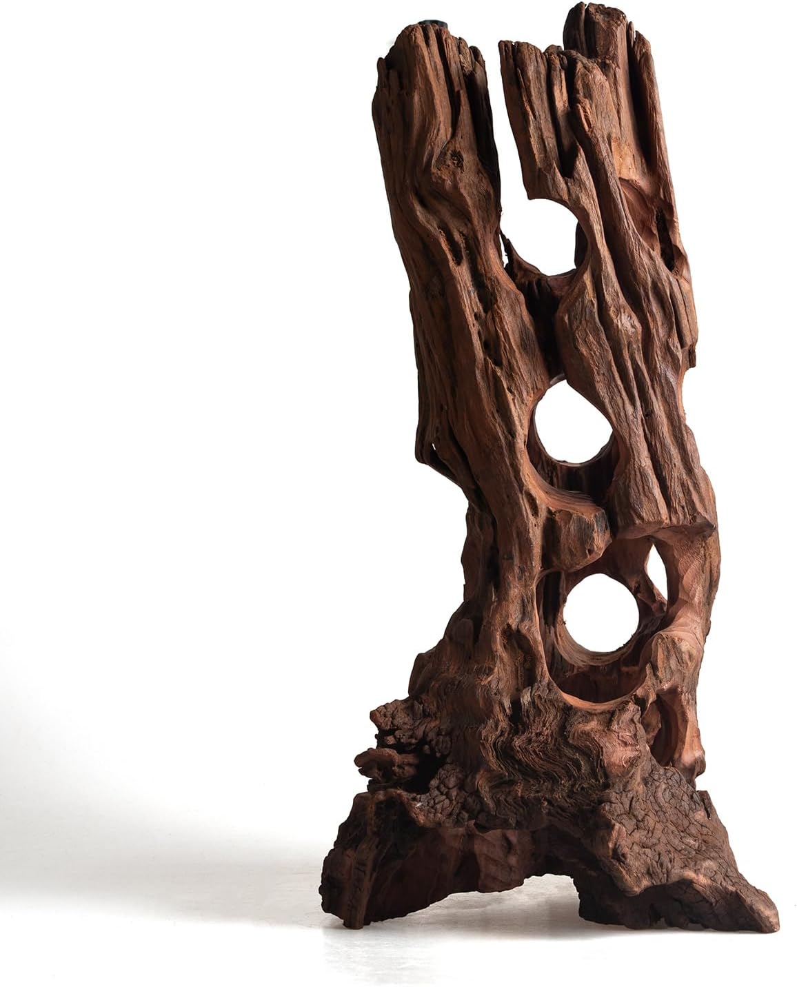 Porous Natural Driftwood for Aquarium, Aquascaping Driftwood with Holes, Hand-Selected Tunnels & Hideouts, Aquascaping Hardscape, Terrarium Reptile Décor, No Paint or Resin (12-16" (30-40 cm))