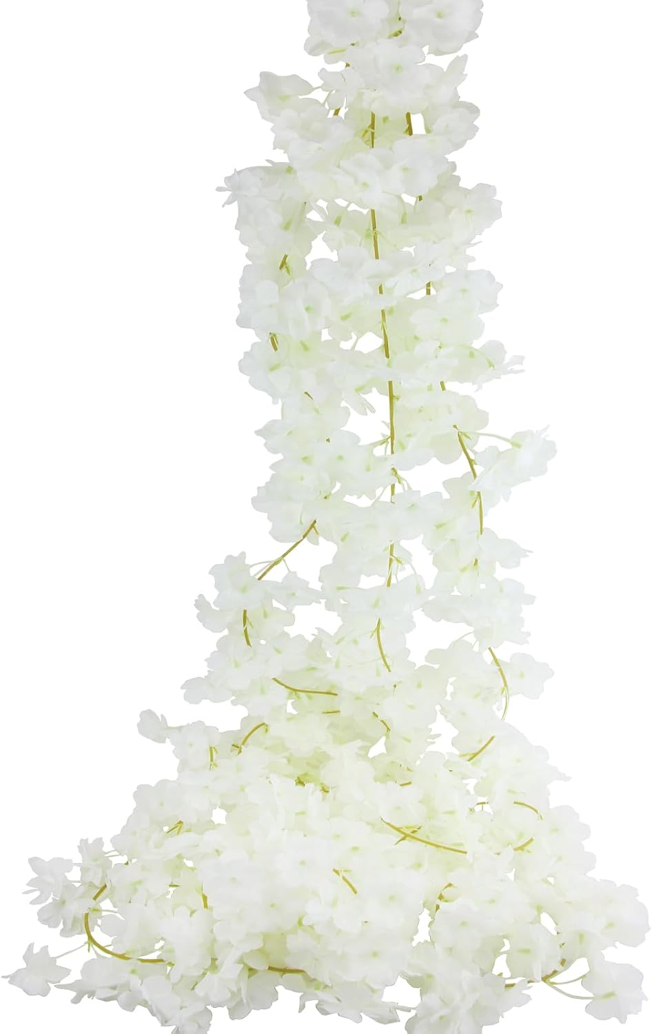2 Pcs Artificial Cherry Blossom Flower Vines Cherry Blossom Garland 18.48 ft Hanging Silk Flowers Vines Fake Flower Garland Outdoors for Home Wedding Garden Party Arch Office Decor Pink