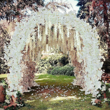 2 Pcs Artificial Cherry Blossom Flower Vines Cherry Blossom Garland 18.48 ft Hanging Silk Flowers Vines Fake Flower Garland Outdoors for Home Wedding Garden Party Arch Office Decor Pink