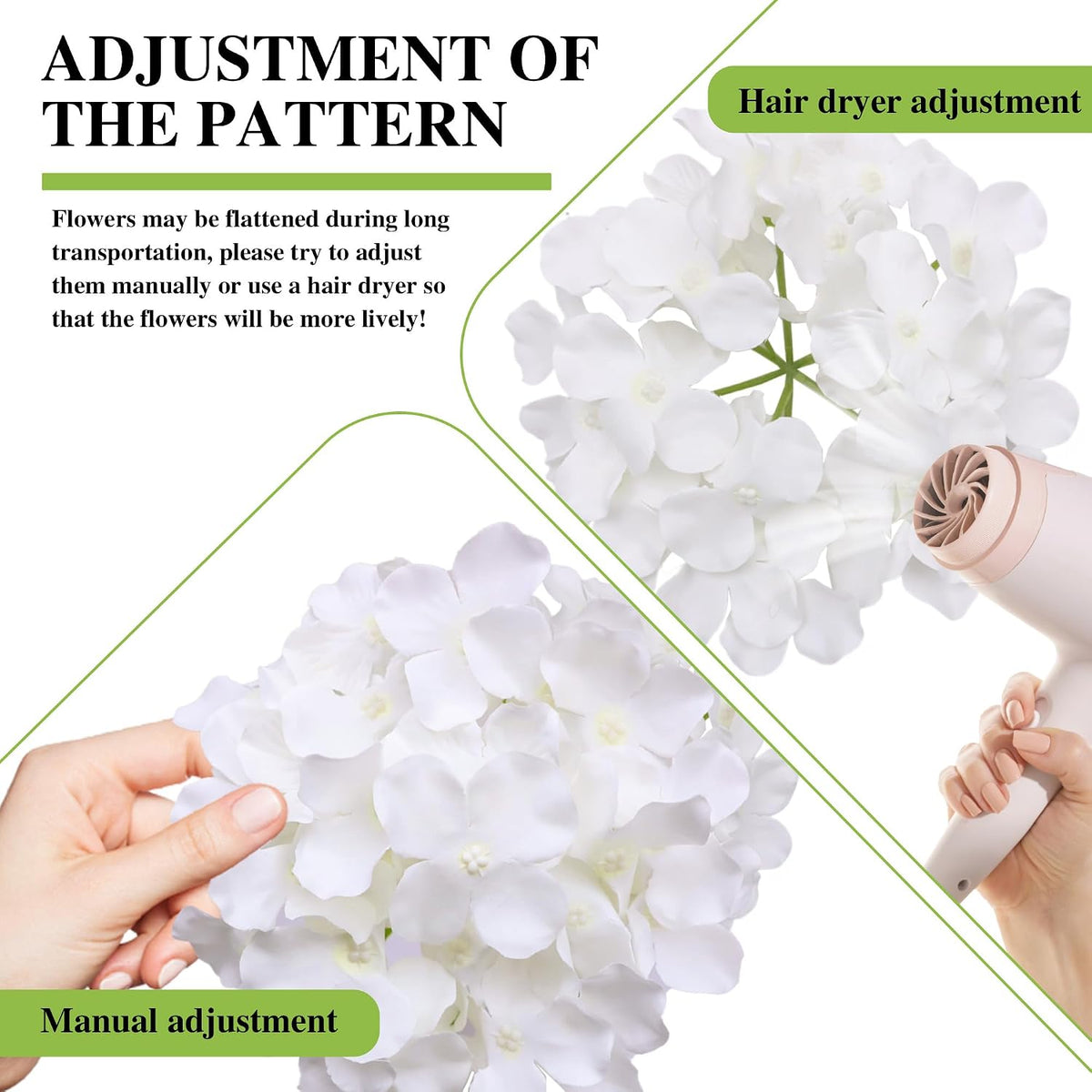 65pcs White Hydrangea Artificial Flowers Bulk (Not Squished, No Steaming Need) Ivory Faux Hydrangeas Bouquet Silk Flowers with Stems for Wedding,Party,Centerpieces,Home,Baby Shower Decor