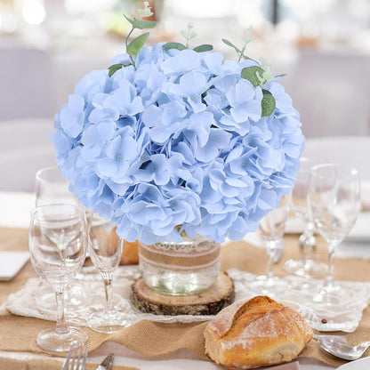 65pcs White Hydrangea Artificial Flowers Bulk (Not Squished, No Steaming Need) Ivory Faux Hydrangeas Bouquet Silk Flowers with Stems for Wedding,Party,Centerpieces,Home,Baby Shower Decor