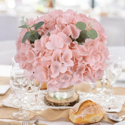 65pcs White Hydrangea Artificial Flowers Bulk (Not Squished, No Steaming Need) Ivory Faux Hydrangeas Bouquet Silk Flowers with Stems for Wedding,Party,Centerpieces,Home,Baby Shower Decor