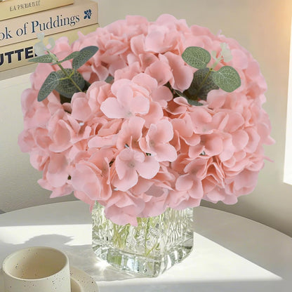65pcs White Hydrangea Artificial Flowers Bulk (Not Squished, No Steaming Need) Ivory Faux Hydrangeas Bouquet Silk Flowers with Stems for Wedding,Party,Centerpieces,Home,Baby Shower Decor