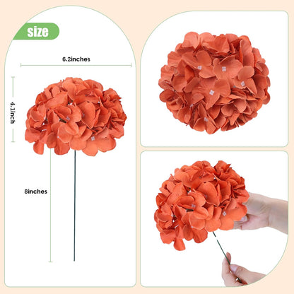 65pcs White Hydrangea Artificial Flowers Bulk (Not Squished, No Steaming Need) Ivory Faux Hydrangeas Bouquet Silk Flowers with Stems for Wedding,Party,Centerpieces,Home,Baby Shower Decor