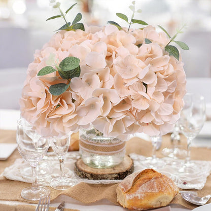 65pcs White Hydrangea Artificial Flowers Bulk (Not Squished, No Steaming Need) Ivory Faux Hydrangeas Bouquet Silk Flowers with Stems for Wedding,Party,Centerpieces,Home,Baby Shower Decor