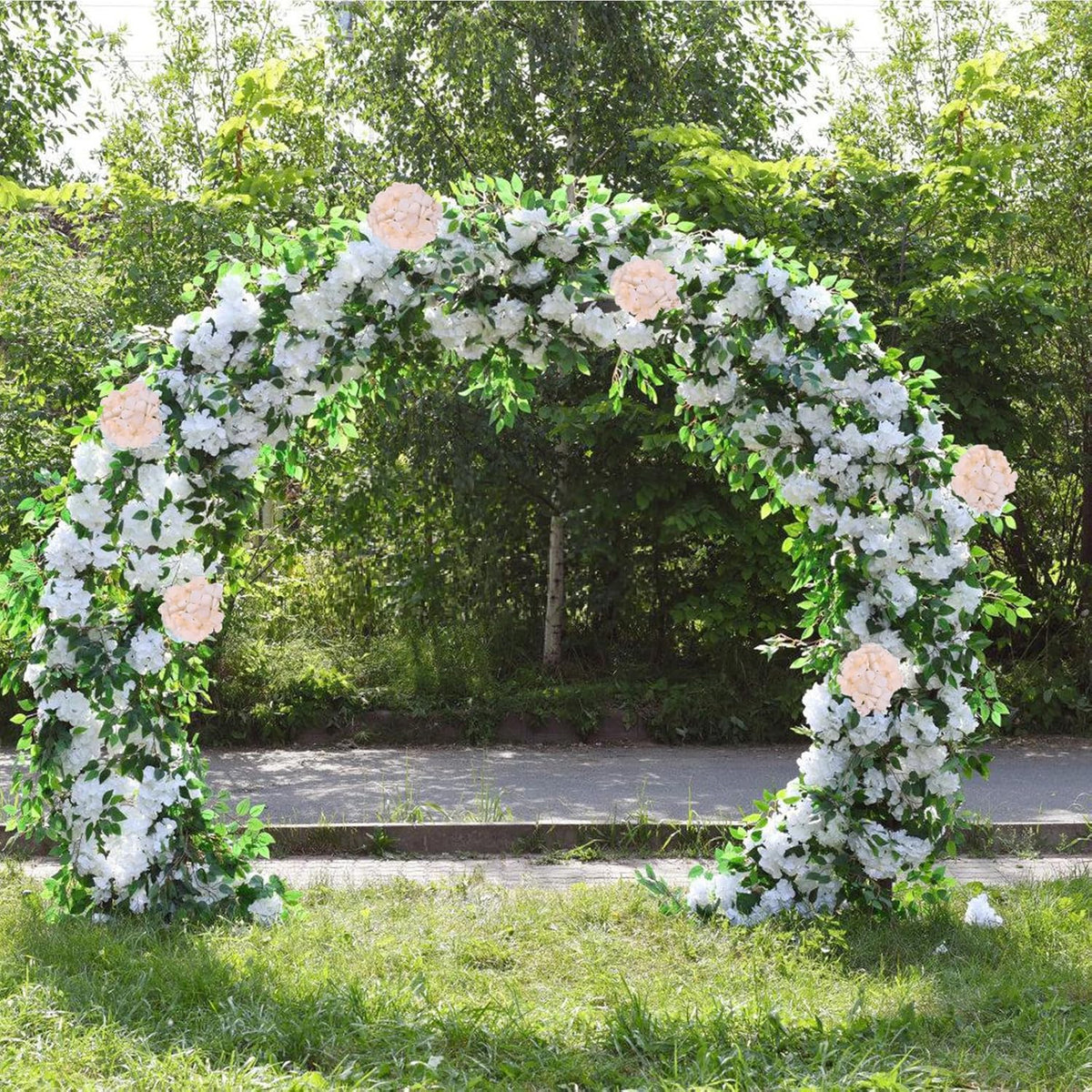 65pcs White Hydrangea Artificial Flowers Bulk (Not Squished, No Steaming Need) Ivory Faux Hydrangeas Bouquet Silk Flowers with Stems for Wedding,Party,Centerpieces,Home,Baby Shower Decor