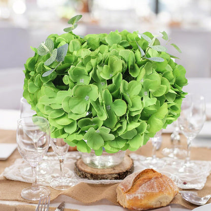 65pcs White Hydrangea Artificial Flowers Bulk (Not Squished, No Steaming Need) Ivory Faux Hydrangeas Bouquet Silk Flowers with Stems for Wedding,Party,Centerpieces,Home,Baby Shower Decor