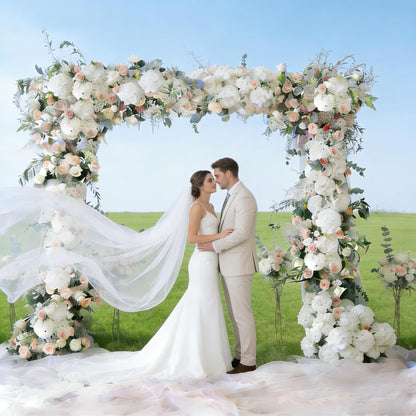 65pcs White Hydrangea Artificial Flowers Bulk (Not Squished, No Steaming Need) Ivory Faux Hydrangeas Bouquet Silk Flowers with Stems for Wedding,Party,Centerpieces,Home,Baby Shower Decor