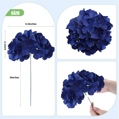 65pcs White Hydrangea Artificial Flowers Bulk (Not Squished, No Steaming Need) Ivory Faux Hydrangeas Bouquet Silk Flowers with Stems for Wedding,Party,Centerpieces,Home,Baby Shower Decor