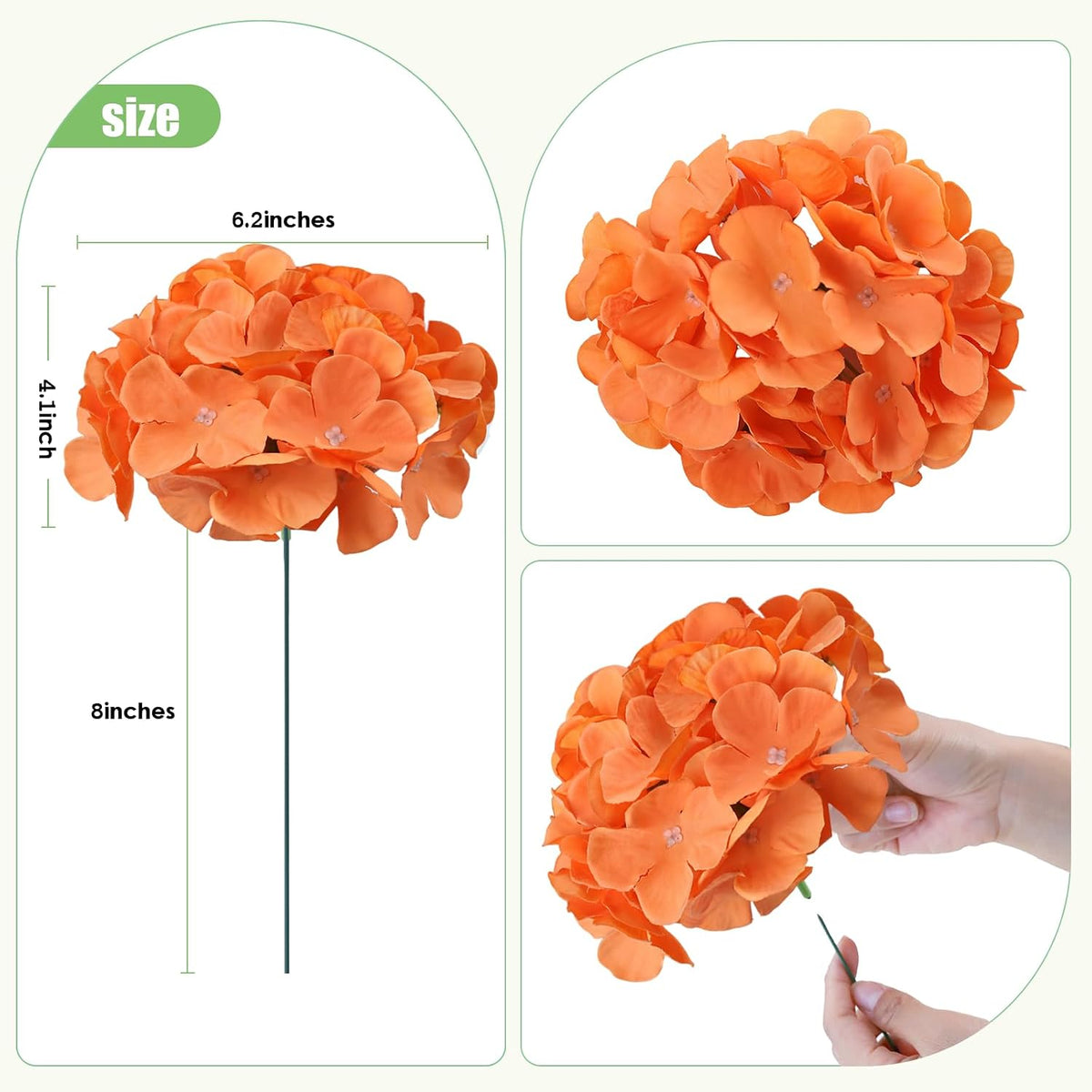 65pcs White Hydrangea Artificial Flowers Bulk (Not Squished, No Steaming Need) Ivory Faux Hydrangeas Bouquet Silk Flowers with Stems for Wedding,Party,Centerpieces,Home,Baby Shower Decor