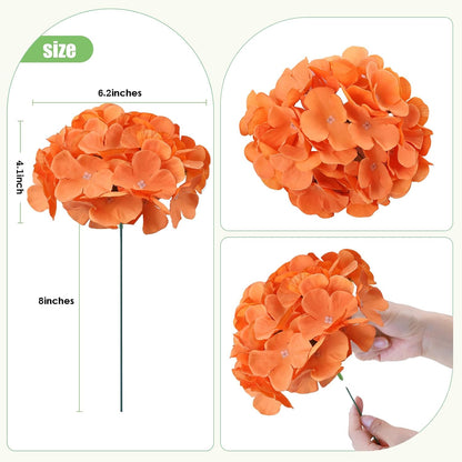 65pcs White Hydrangea Artificial Flowers Bulk (Not Squished, No Steaming Need) Ivory Faux Hydrangeas Bouquet Silk Flowers with Stems for Wedding,Party,Centerpieces,Home,Baby Shower Decor