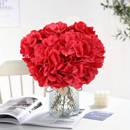 65pcs White Hydrangea Artificial Flowers Bulk (Not Squished, No Steaming Need) Ivory Faux Hydrangeas Bouquet Silk Flowers with Stems for Wedding,Party,Centerpieces,Home,Baby Shower Decor