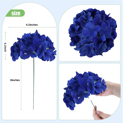 65pcs White Hydrangea Artificial Flowers Bulk (Not Squished, No Steaming Need) Ivory Faux Hydrangeas Bouquet Silk Flowers with Stems for Wedding,Party,Centerpieces,Home,Baby Shower Decor