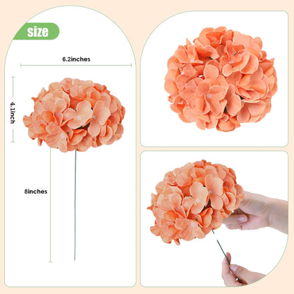 65pcs White Hydrangea Artificial Flowers Bulk (Not Squished, No Steaming Need) Ivory Faux Hydrangeas Bouquet Silk Flowers with Stems for Wedding,Party,Centerpieces,Home,Baby Shower Decor