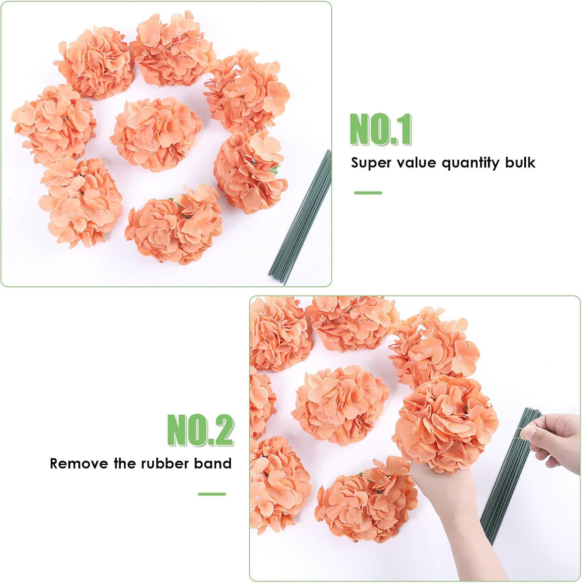 65pcs White Hydrangea Artificial Flowers Bulk (Not Squished, No Steaming Need) Ivory Faux Hydrangeas Bouquet Silk Flowers with Stems for Wedding,Party,Centerpieces,Home,Baby Shower Decor