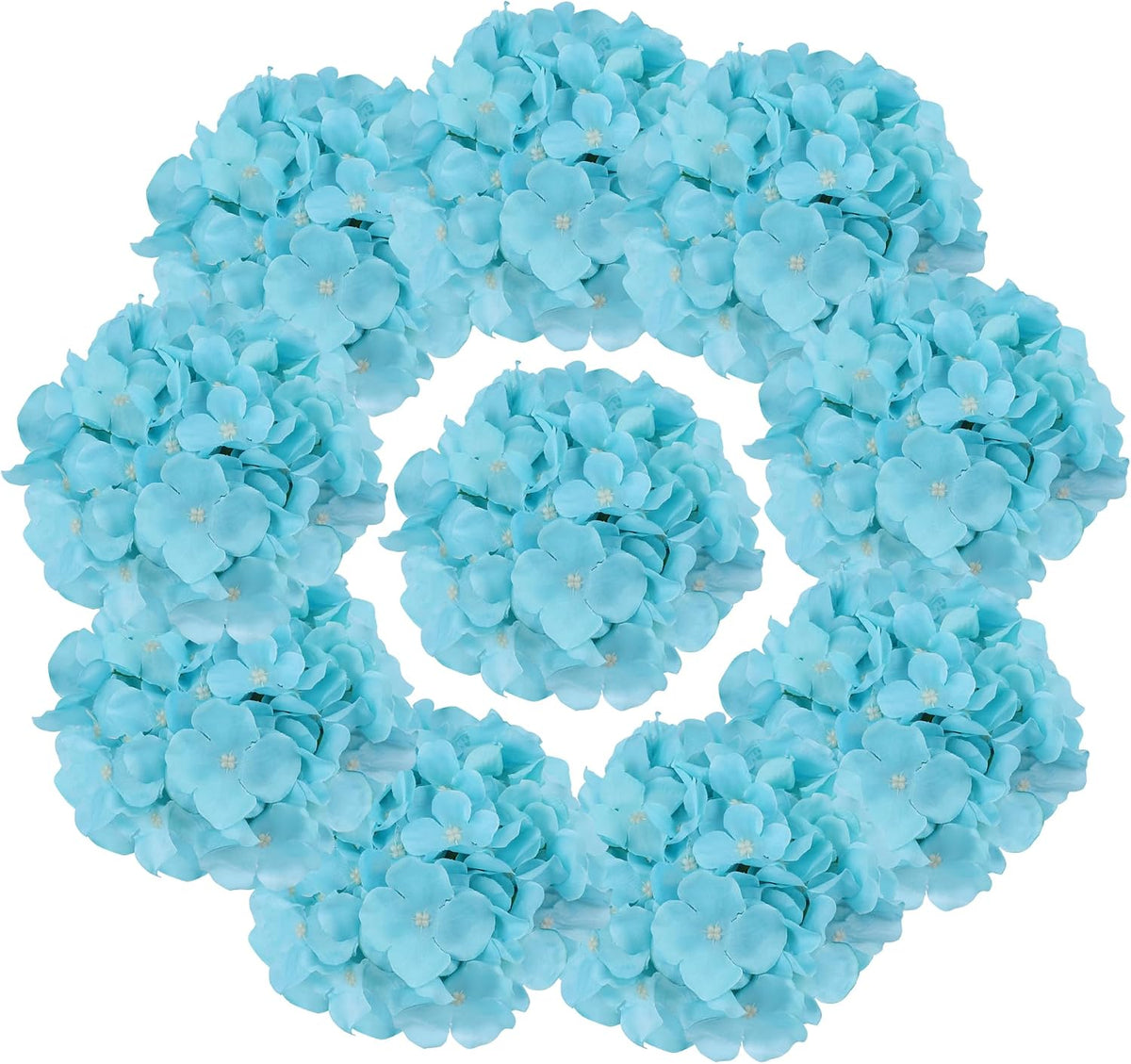 65pcs White Hydrangea Artificial Flowers Bulk (Not Squished, No Steaming Need) Ivory Faux Hydrangeas Bouquet Silk Flowers with Stems for Wedding,Party,Centerpieces,Home,Baby Shower Decor