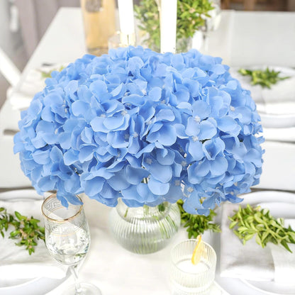 65pcs White Hydrangea Artificial Flowers Bulk (Not Squished, No Steaming Need) Ivory Faux Hydrangeas Bouquet Silk Flowers with Stems for Wedding,Party,Centerpieces,Home,Baby Shower Decor