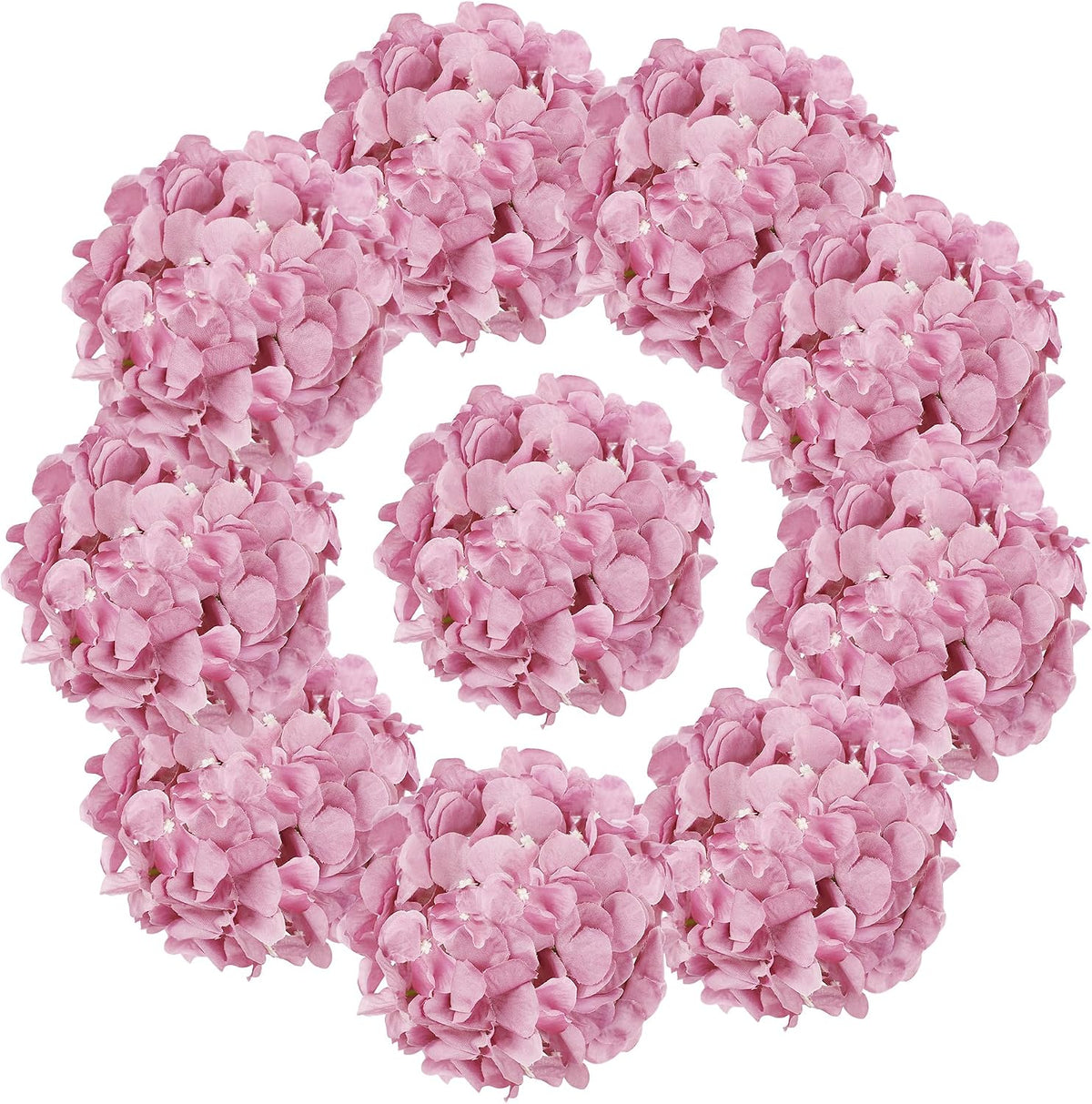 65pcs White Hydrangea Artificial Flowers Bulk (Not Squished, No Steaming Need) Ivory Faux Hydrangeas Bouquet Silk Flowers with Stems for Wedding,Party,Centerpieces,Home,Baby Shower Decor