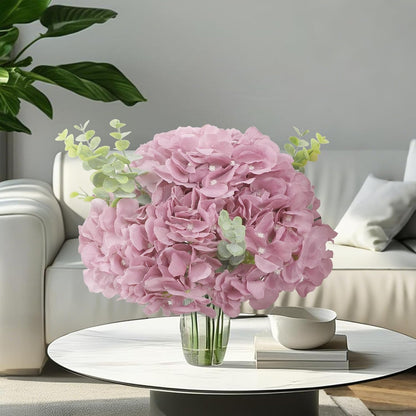 65pcs White Hydrangea Artificial Flowers Bulk (Not Squished, No Steaming Need) Ivory Faux Hydrangeas Bouquet Silk Flowers with Stems for Wedding,Party,Centerpieces,Home,Baby Shower Decor