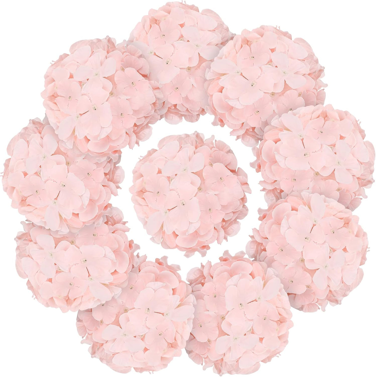 65pcs White Hydrangea Artificial Flowers Bulk (Not Squished, No Steaming Need) Ivory Faux Hydrangeas Bouquet Silk Flowers with Stems for Wedding,Party,Centerpieces,Home,Baby Shower Decor