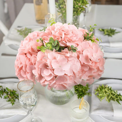 65pcs White Hydrangea Artificial Flowers Bulk (Not Squished, No Steaming Need) Ivory Faux Hydrangeas Bouquet Silk Flowers with Stems for Wedding,Party,Centerpieces,Home,Baby Shower Decor