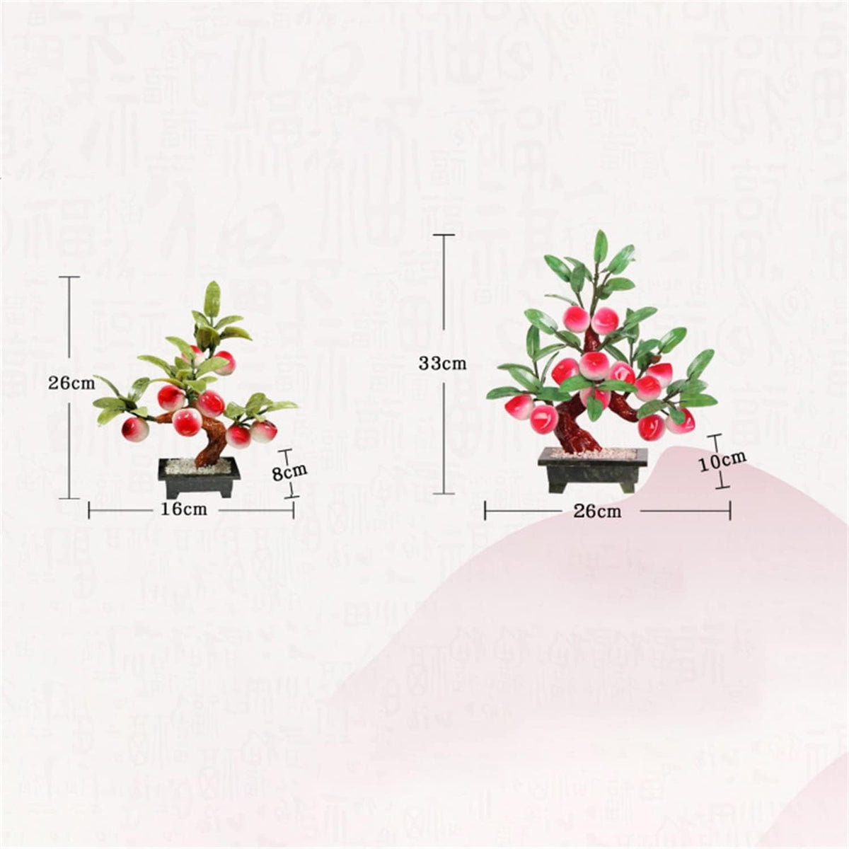 Crystals Tree Natural Jade Bonsai Artificial Peach Tree Living Room Porch Decoration Money Feng Shui Potted Home Creative Gifts Bonsai Tree (Size : 8)