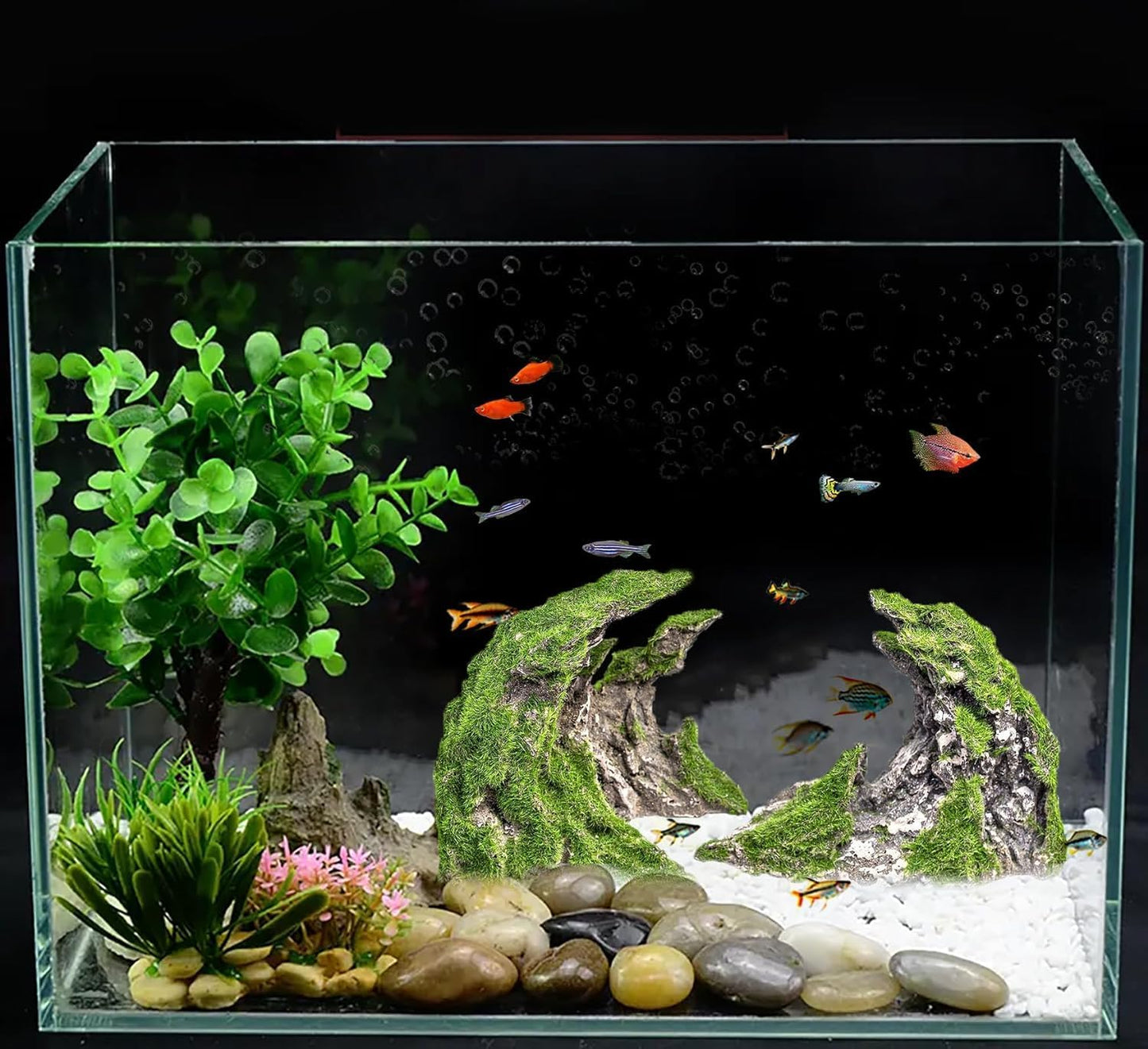 Fish Tank Decor- Jagged Canyon Rock Formation ，Made of Solid Sandstone，Suitable for a Variety of Fish Tank Scenes, DIY Planting Moss, Safe and Non-Toxic