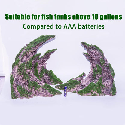 Fish Tank Decor- Jagged Canyon Rock Formation ，Made of Solid Sandstone，Suitable for a Variety of Fish Tank Scenes, DIY Planting Moss, Safe and Non-Toxic