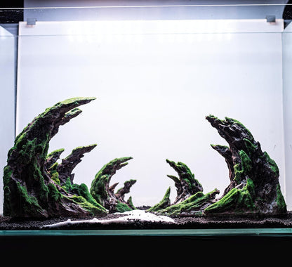 Fish Tank Decor- Jagged Canyon Rock Formation ，Made of Solid Sandstone，Suitable for a Variety of Fish Tank Scenes, DIY Planting Moss, Safe and Non-Toxic