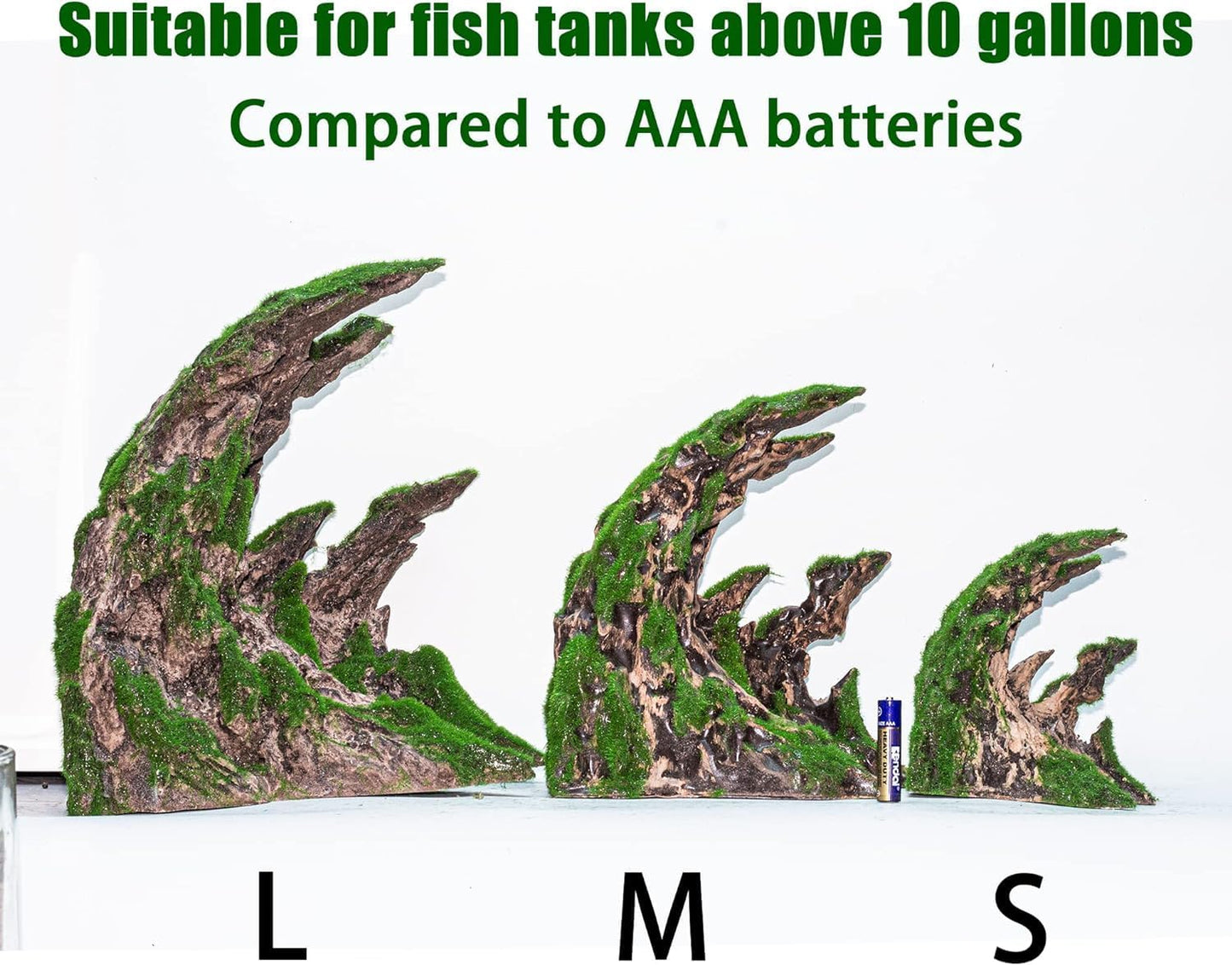 Fish Tank Decor- Jagged Canyon Rock Formation ，Made of Solid Sandstone，Suitable for a Variety of Fish Tank Scenes, DIY Planting Moss, Safe and Non-Toxic