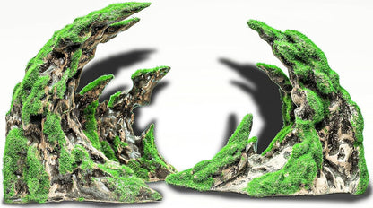 Fish Tank Decor- Jagged Canyon Rock Formation ，Made of Solid Sandstone，Suitable for a Variety of Fish Tank Scenes, DIY Planting Moss, Safe and Non-Toxic