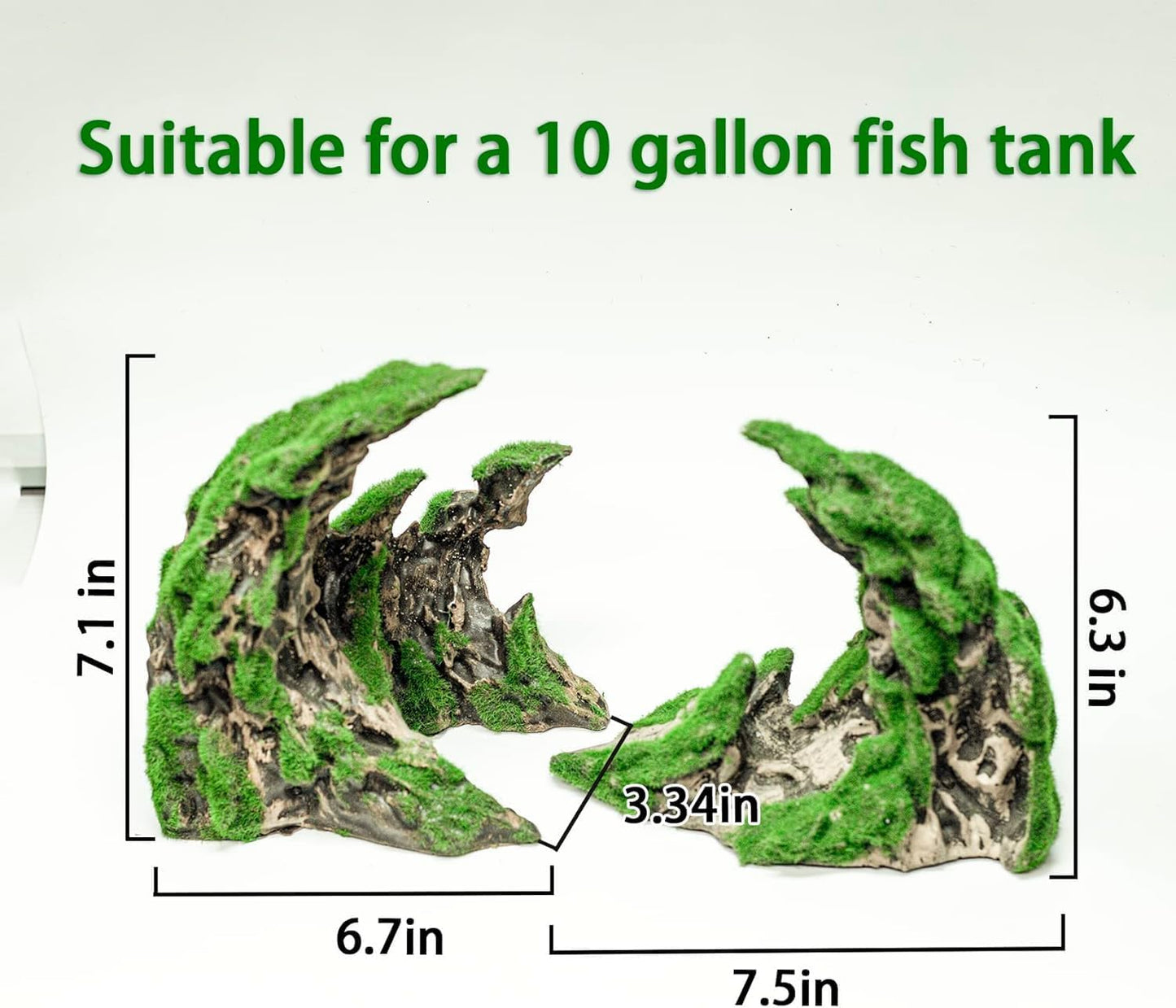 Fish Tank Decor- Jagged Canyon Rock Formation ，Made of Solid Sandstone，Suitable for a Variety of Fish Tank Scenes, DIY Planting Moss, Safe and Non-Toxic