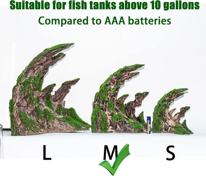 Fish Tank Decor- Jagged Canyon Rock Formation ，Made of Solid Sandstone，Suitable for a Variety of Fish Tank Scenes, DIY Planting Moss, Safe and Non-Toxic