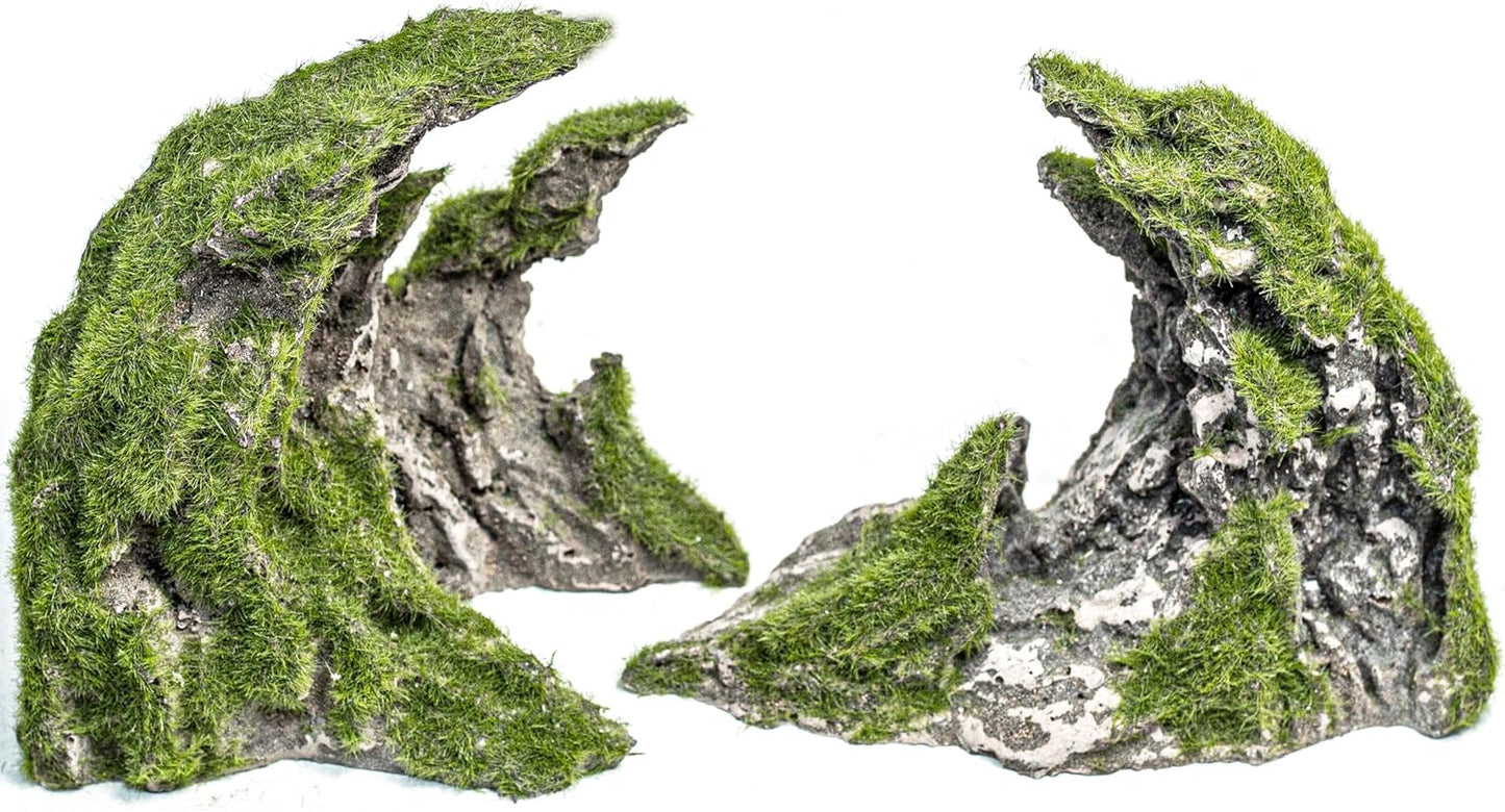 Fish Tank Decor- Jagged Canyon Rock Formation ，Made of Solid Sandstone，Suitable for a Variety of Fish Tank Scenes, DIY Planting Moss, Safe and Non-Toxic