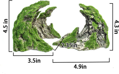Fish Tank Decor- Jagged Canyon Rock Formation ，Made of Solid Sandstone，Suitable for a Variety of Fish Tank Scenes, DIY Planting Moss, Safe and Non-Toxic