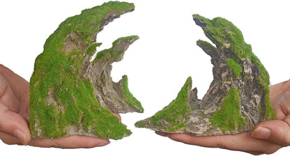 Fish Tank Decor- Jagged Canyon Rock Formation ，Made of Solid Sandstone，Suitable for a Variety of Fish Tank Scenes, DIY Planting Moss, Safe and Non-Toxic