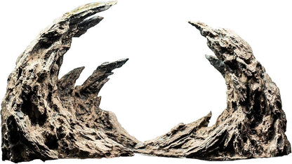 Fish Tank Decor- Jagged Canyon Rock Formation ，Made of Solid Sandstone，Suitable for a Variety of Fish Tank Scenes, DIY Planting Moss, Safe and Non-Toxic