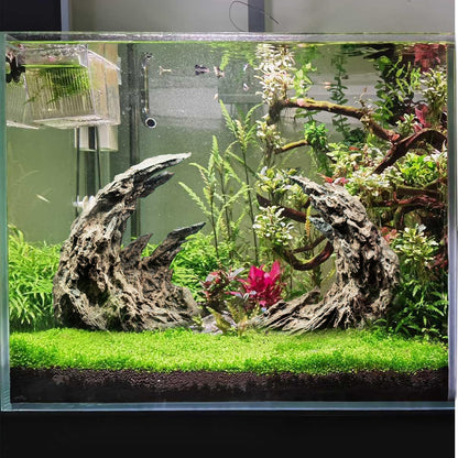 Fish Tank Decor- Jagged Canyon Rock Formation ，Made of Solid Sandstone，Suitable for a Variety of Fish Tank Scenes, DIY Planting Moss, Safe and Non-Toxic
