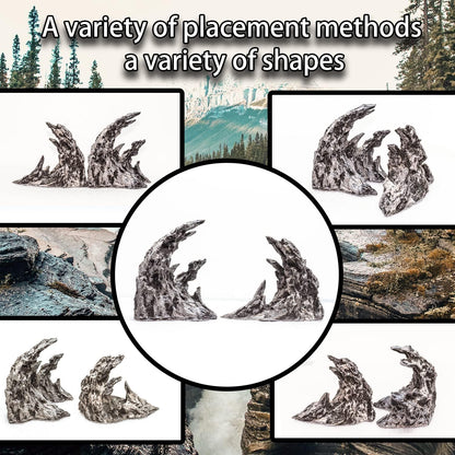 Fish Tank Decor- Jagged Canyon Rock Formation ，Made of Solid Sandstone，Suitable for a Variety of Fish Tank Scenes, DIY Planting Moss, Safe and Non-Toxic