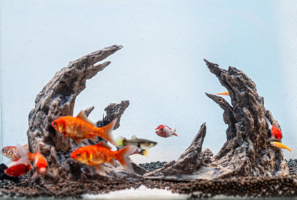 Fish Tank Decor- Jagged Canyon Rock Formation ，Made of Solid Sandstone，Suitable for a Variety of Fish Tank Scenes, DIY Planting Moss, Safe and Non-Toxic