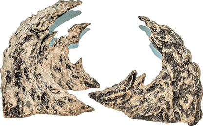 Fish Tank Decor- Jagged Canyon Rock Formation ，Made of Solid Sandstone，Suitable for a Variety of Fish Tank Scenes, DIY Planting Moss, Safe and Non-Toxic