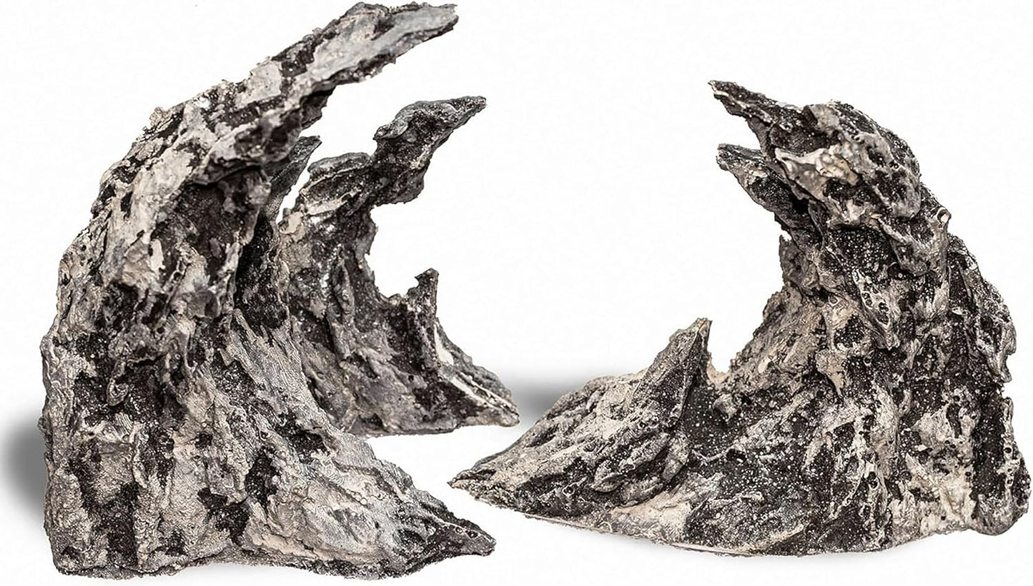 Fish Tank Decor- Jagged Canyon Rock Formation ，Made of Solid Sandstone，Suitable for a Variety of Fish Tank Scenes, DIY Planting Moss, Safe and Non-Toxic