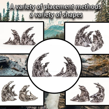 Fish Tank Decor- Jagged Canyon Rock Formation ，Made of Solid Sandstone，Suitable for a Variety of Fish Tank Scenes, DIY Planting Moss, Safe and Non-Toxic