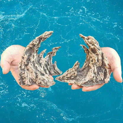 Fish Tank Decor- Jagged Canyon Rock Formation ，Made of Solid Sandstone，Suitable for a Variety of Fish Tank Scenes, DIY Planting Moss, Safe and Non-Toxic